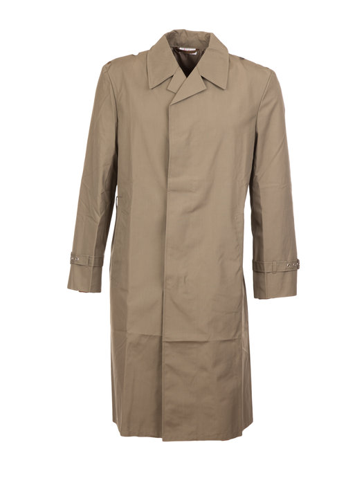 Rubberized Raincoat  Single Breasted with Pockets Adjustable Cuffs 